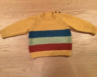 Size 1 - 100% Australian wool hand knitted jumper