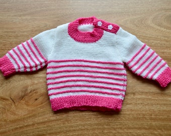 Newborn 100% Australian wool hand knitted jumper