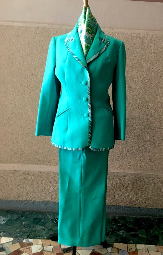 Amazing Lilli Ann 70s trousers suit - image 6