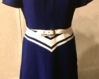 RARE Vintage Anni '60 Abito in lana Louis Feraud