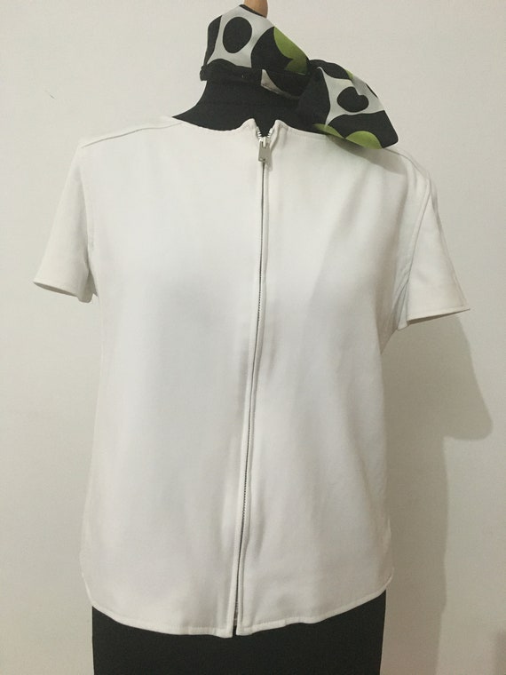 Beautiful Courreges Short Sleeves White Jacket