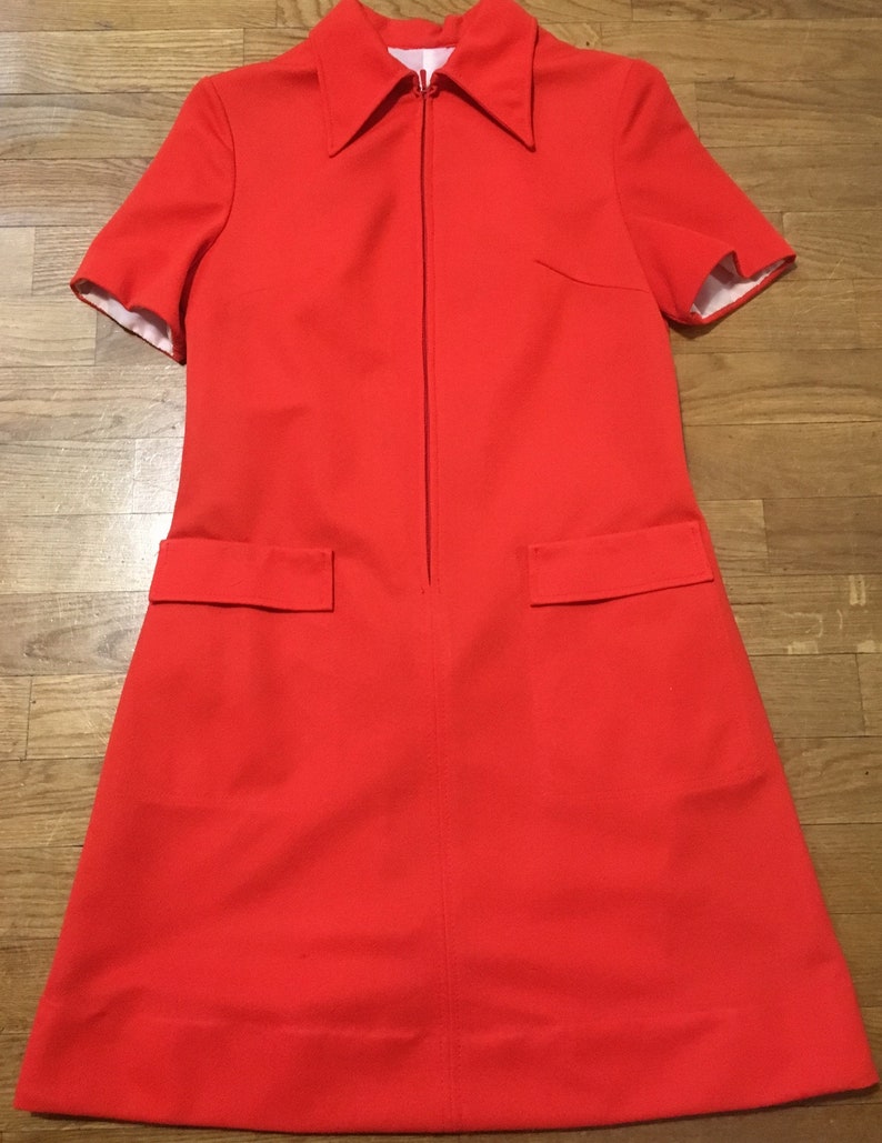 Original 60s Bright Red dress
