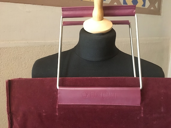 Rare Vintage Mary Quant Velvet Handbag