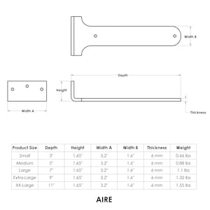 Hidden Float Shelf Bracket Black, Heavy Duty L Shelf Bracket, Floating Countertop Bracket, Farmhouse Rustic, Metal Hidden Wall Bracket bild 14