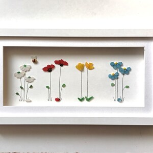 Sea Glass Flowers, Floral Wall Art, Gifts for Her, Nature Lovers Gift Idea