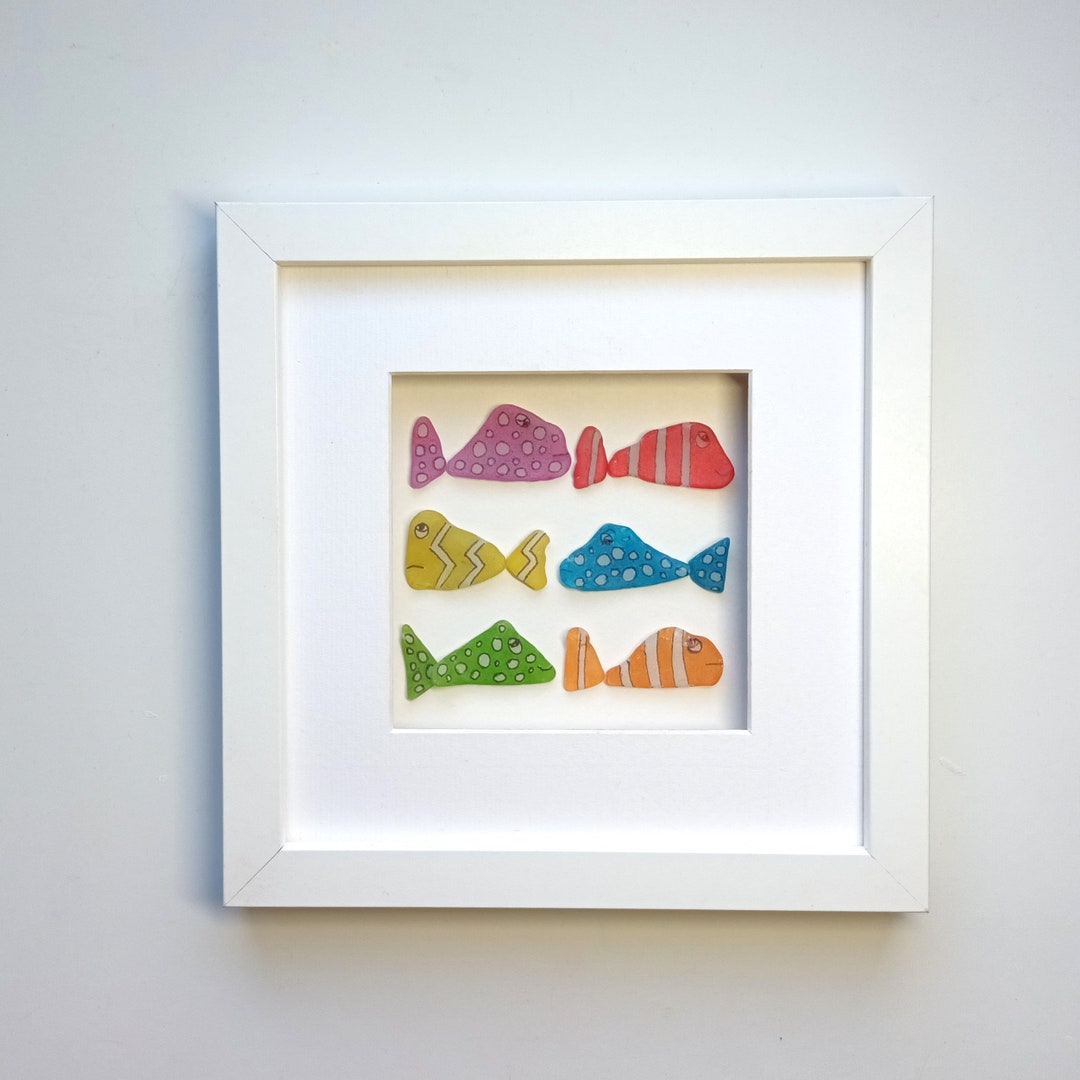 Sea Glass Fish Bathroom Wall Decor Quirky Gifts Unusual Etsy