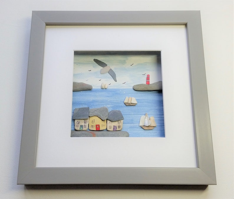 Quirky Framed Wall Art Home Decor Bathroom Wall Decor Sea Etsy