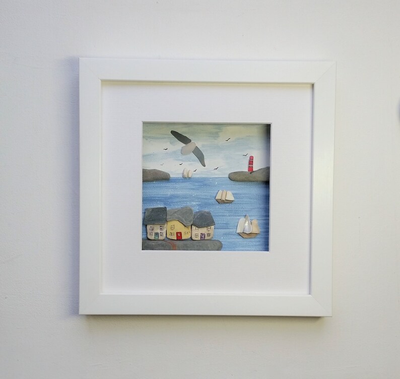 Quirky Framed Wall Art Home Decor Bathroom Wall Decor Sea Etsy