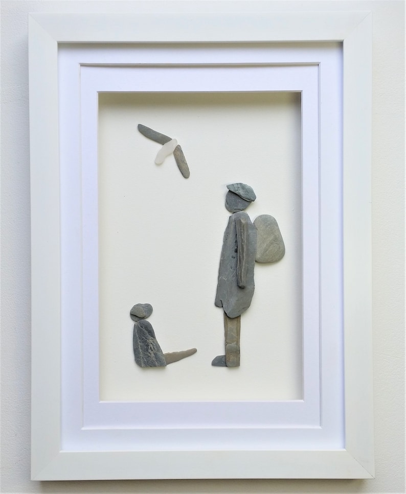 Gift for Dog Lovers Pebble Art picture Walker Hiker Etsy