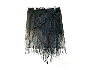 Burning Man Clothing Women Mesh Skirt Wrap See Through Festival Outfit