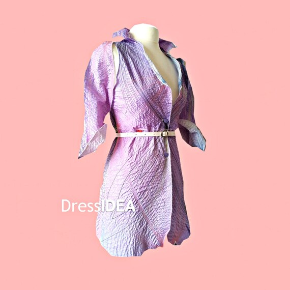 lavender jacket dress