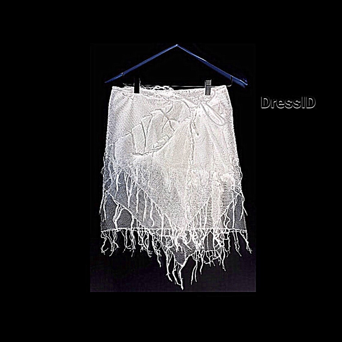 White Mesh Skirt Mini Wrap Seethrough Fishnet Lace Beach | Etsy