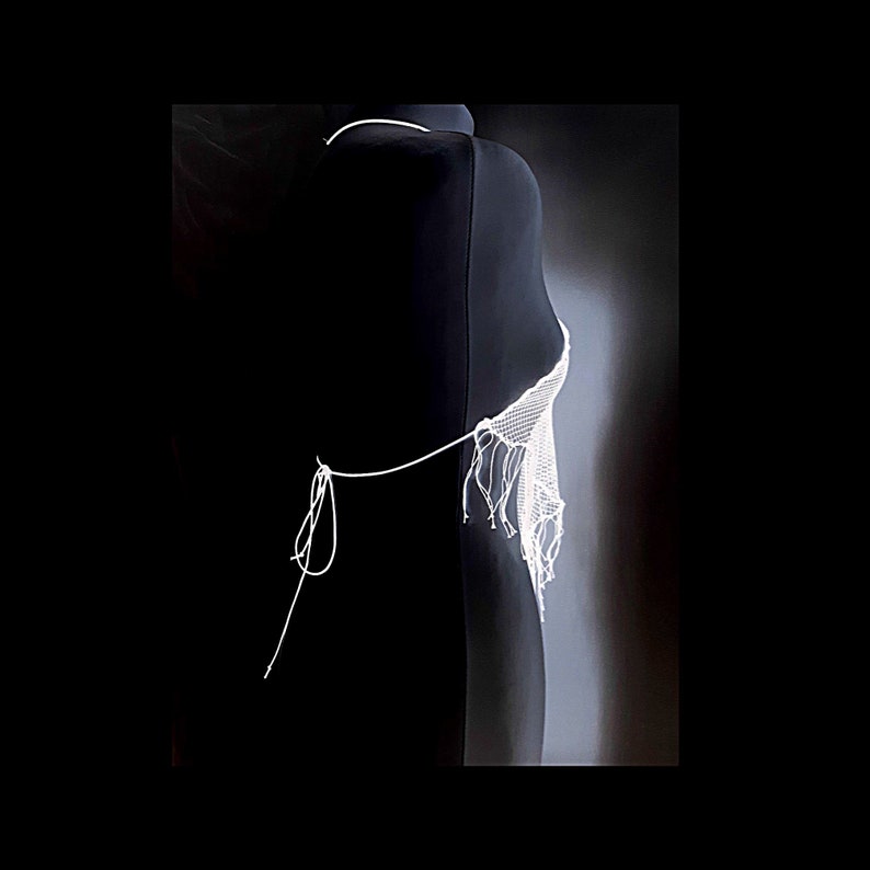 Seethrough Halter Top Tie Mesh Hotwife Clothing Micro Rave Clubbing ...