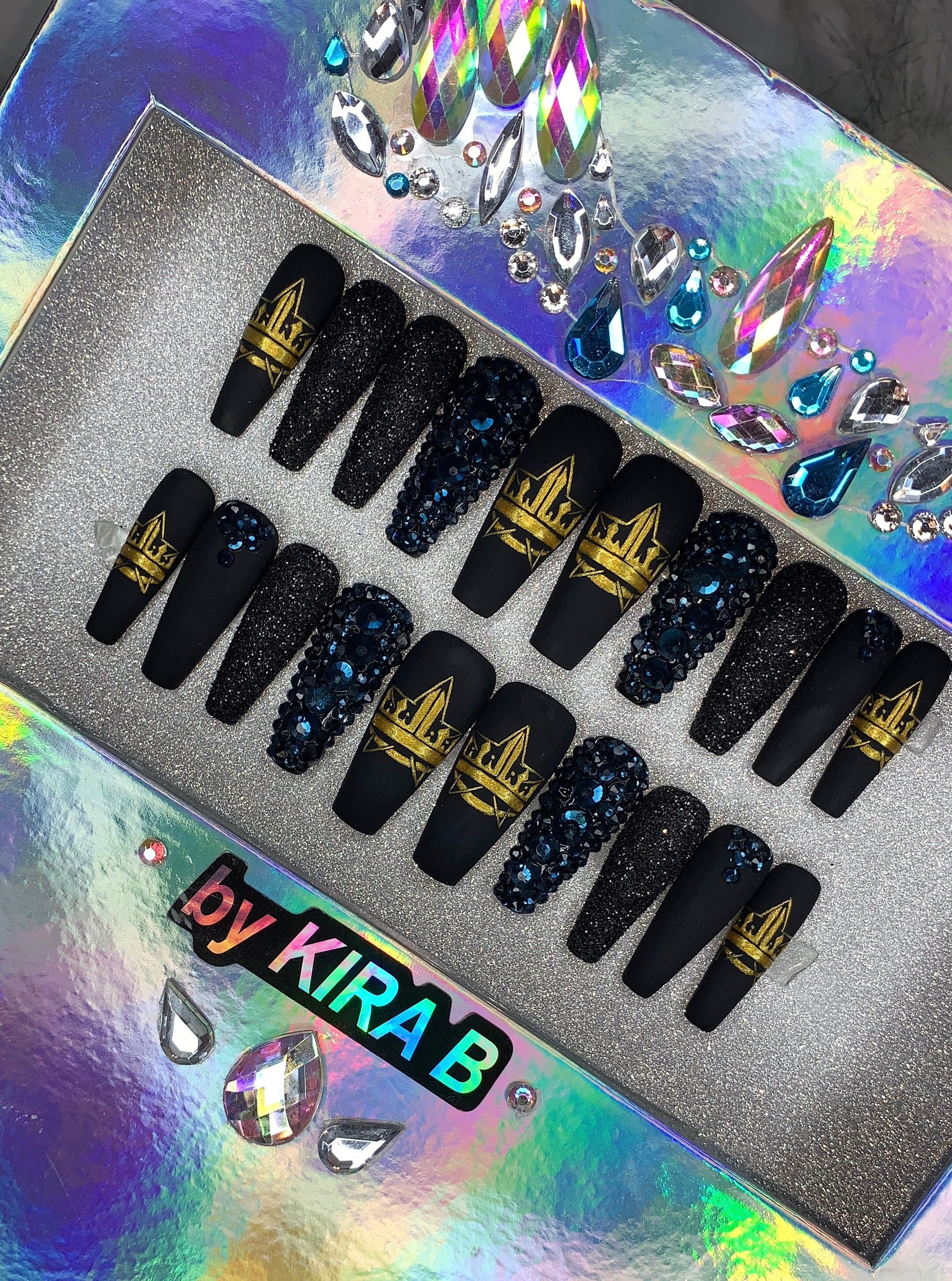 Personalized Gang Nails by Kira B Fake Nails Glue On Nails Etsy