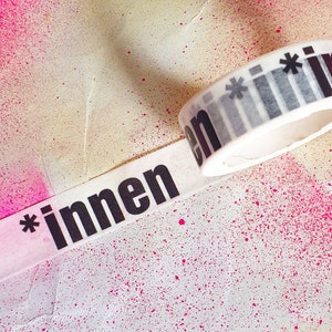 Feminist *binnen - washitape 10 meter sticker klebeband