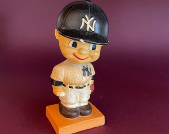 Yankees Bobblehead Figur Vintage 1960er Jahre NY Baseball Memorabilia New York Rare Sammlerstück Yankees Fan Sammler Nodder Boy
