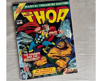 Marvel Treasury Edition 1976, übergroßes, weiches Comic-Buch „The Mighty Thor“, präsentiert Stan Lee, speziell für Sammler, lustige Grafik, Vintage-Comic aus den 70er Jahren