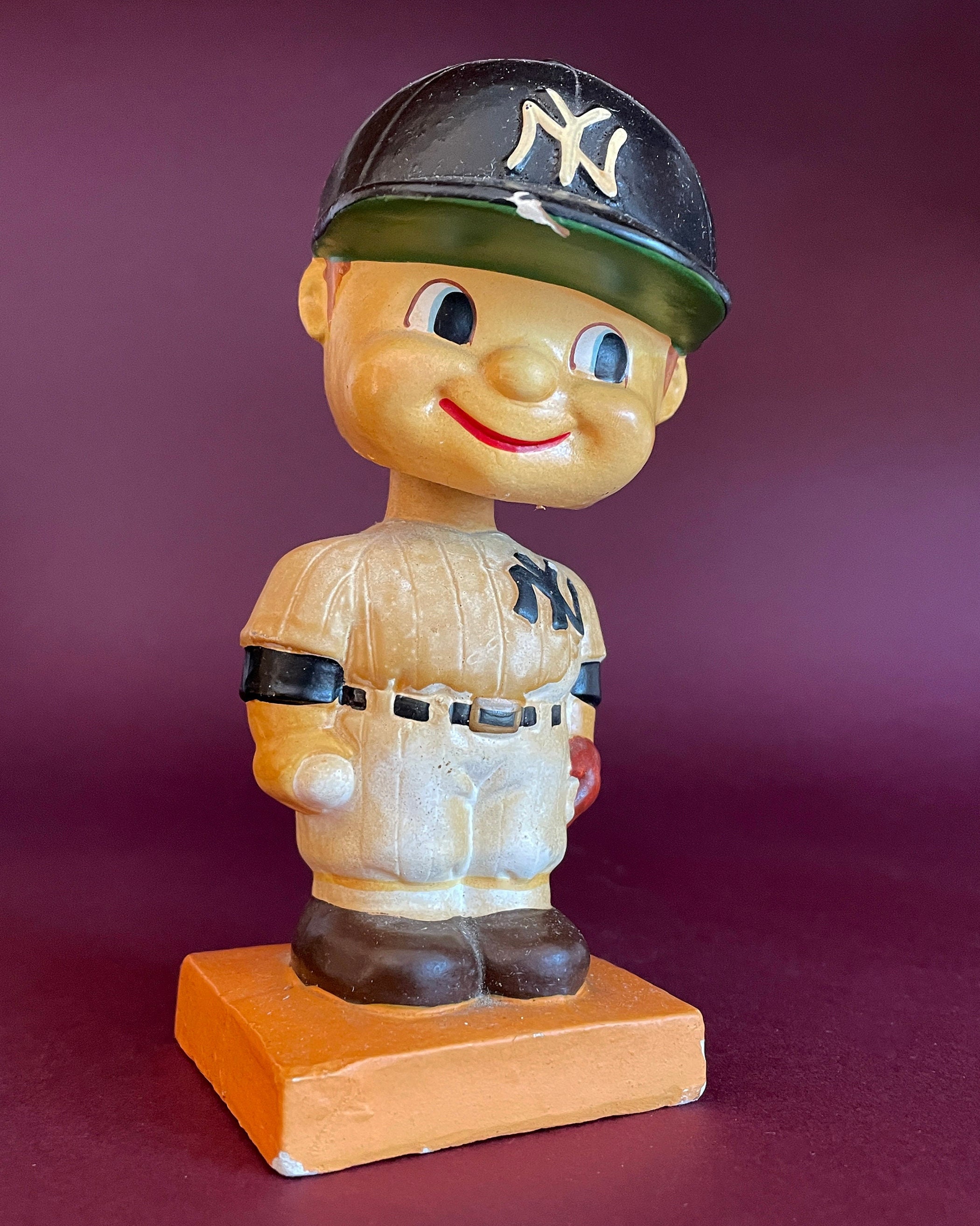 激レア1960年代ボブルヘッドニューヨークヤンキース Yankee's Bobblehead Figure Vintage 1960's NY Baseball Memorabilia