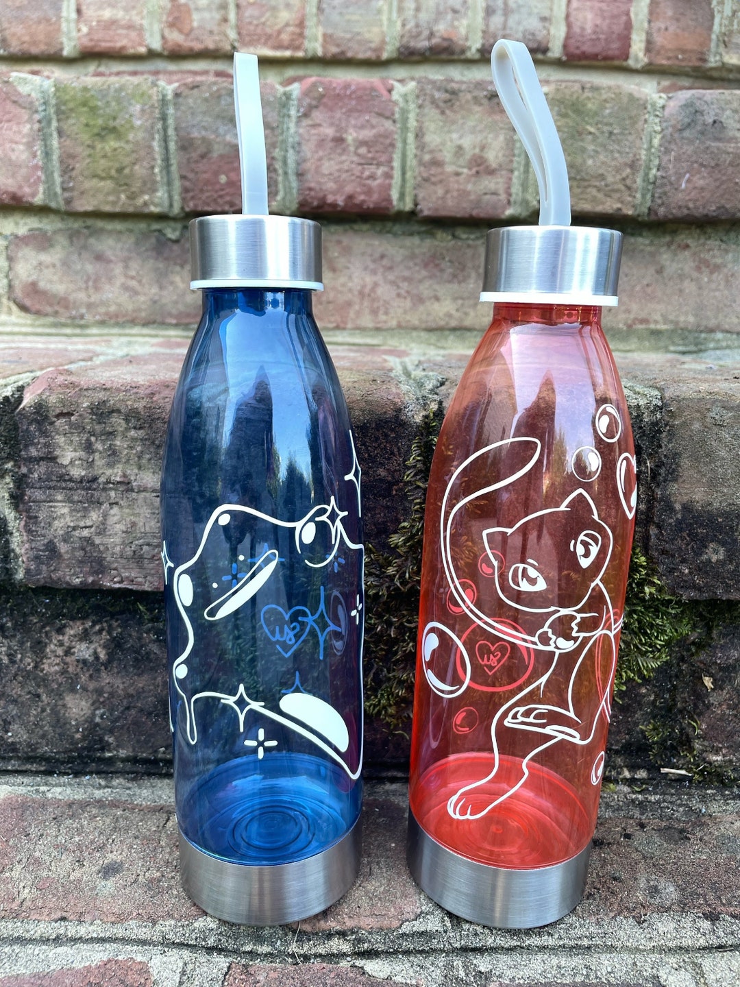 Water Bottles shiny Ditto & Mew Etsy