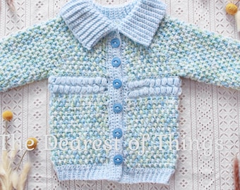 Floral Fields - Blue Toddler Jacket | Cardigan Coat | Spring Sweater | Button-Up