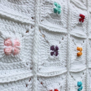 PDF Rainbow Clovers - Crochet Baby Blanket Pattern