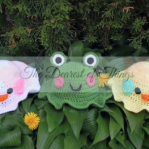 Bucket Hat Cuties© PDF Crochet Bucket Hat Pattern 4 In 1 Sun Hats Spring Accessories Newborn to Adult afbeelding 4