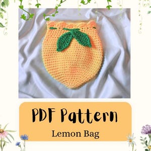 PDF Crochet Lemon Bag - Crochet Pattern