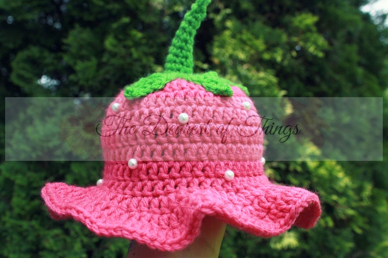 Bucket Hat Cuties© PDF Crochet Bucket Hat Pattern 4 In 1 Sun Hats Spring Accessories Newborn to Adult afbeelding 7