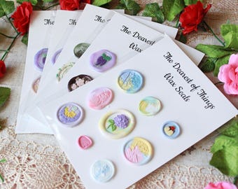 Handmade Wax Seal Stickers, Invitation Seals, Scrapbooking