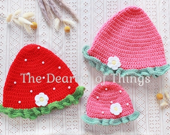 PDF Spring Strawberry Hat - Berry Caps | Spring Accessories | Summer Fashion