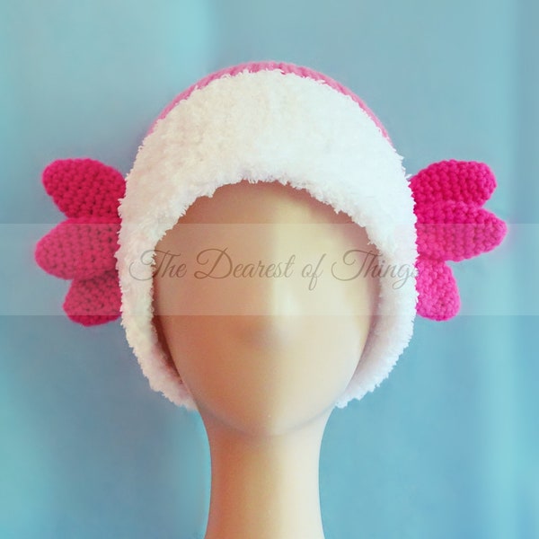 Axolotl Winter Beanies - Knit Furry Slouchy Hat