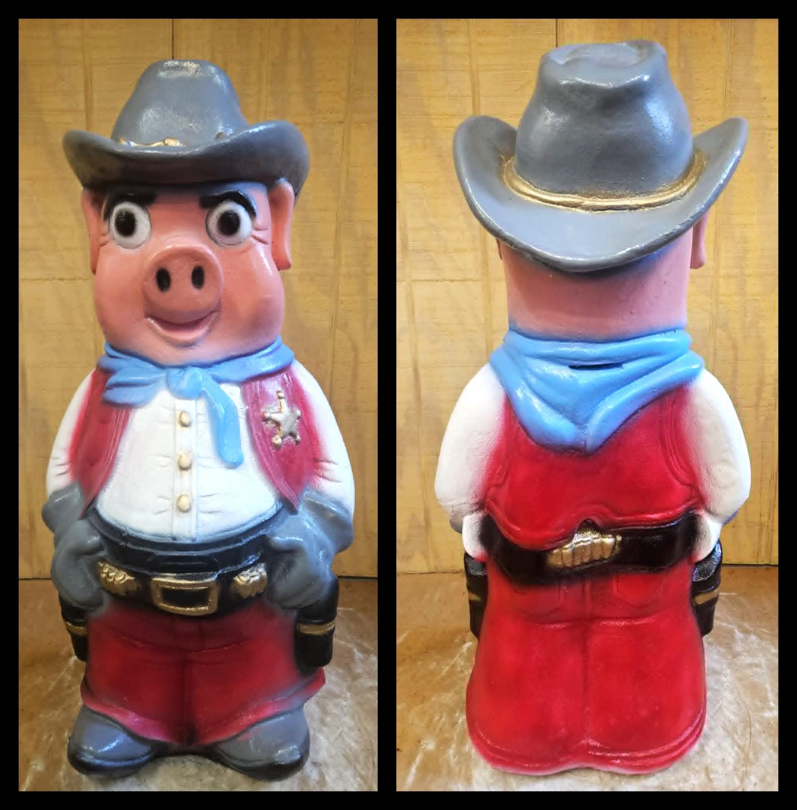 Extra Large Piggy Bank Sheriff Pig 25