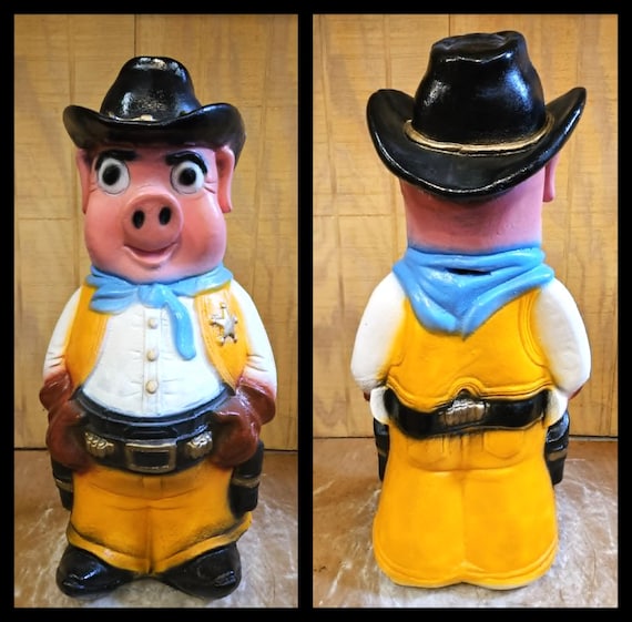 Extra Large Piggy Bank Sheriff Pig 25