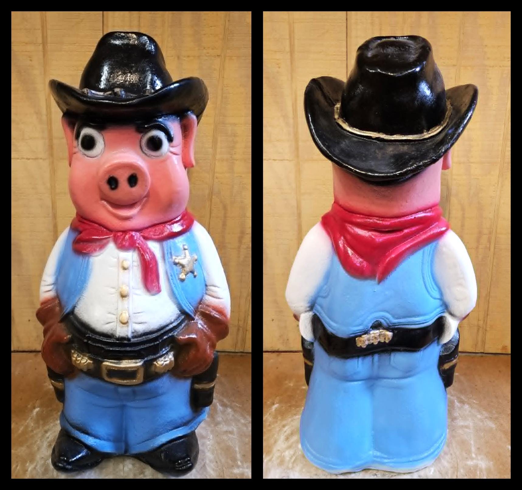 Extra Large Piggy Bank Sheriff Pig 25