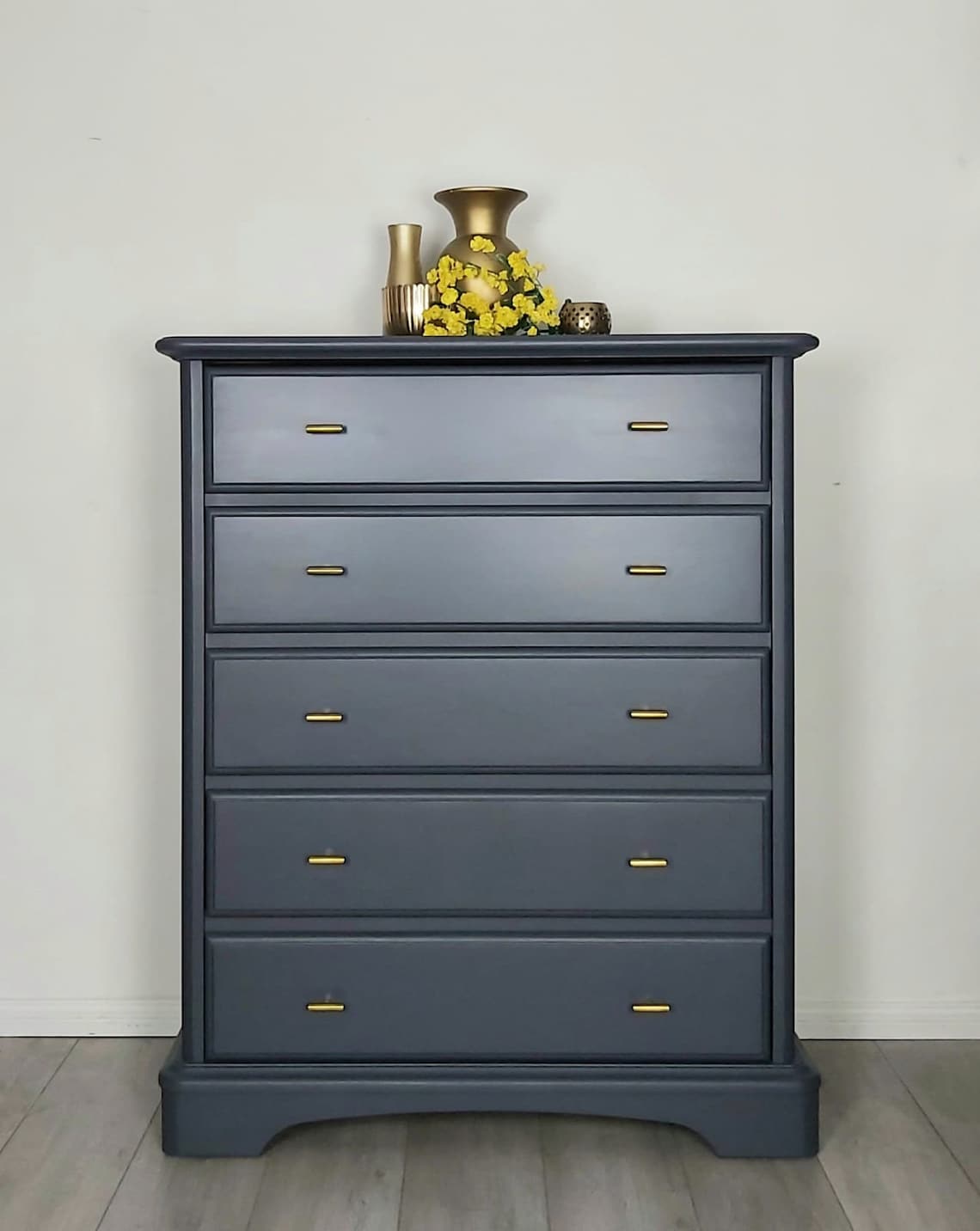 NOW SOLD Large Chest of Drawers Painted in Navy Blue with Etsy