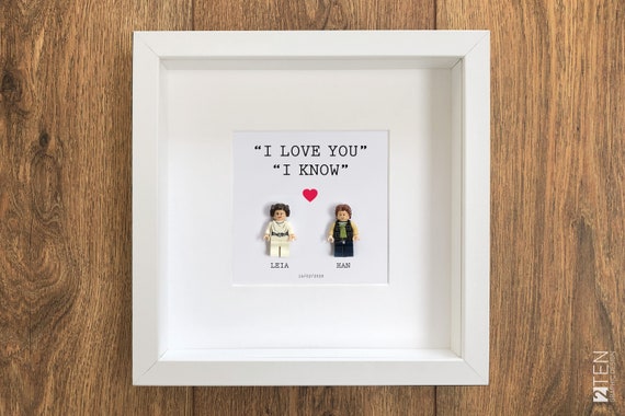 Han Solo Princess Leia Star Wars Lego Couple Frame Valentine s
