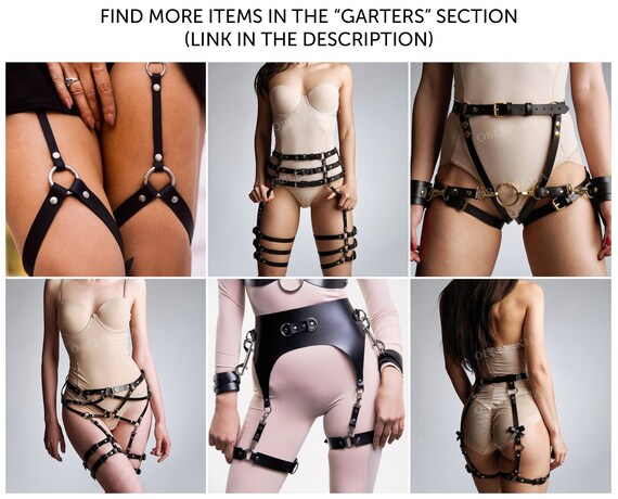Fetish Leather Panties Kinky Panties Garter Belt Bdsm Etsy