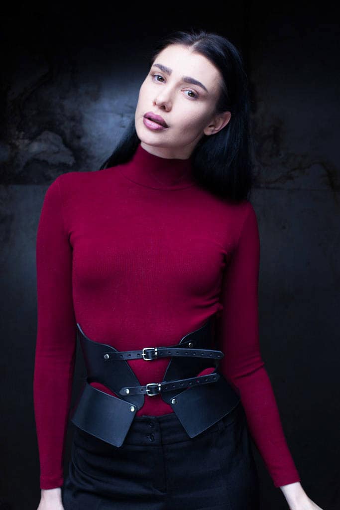 Leather Corset Belt BDSM Corset Waist Belt Underbust Corset - Etsy