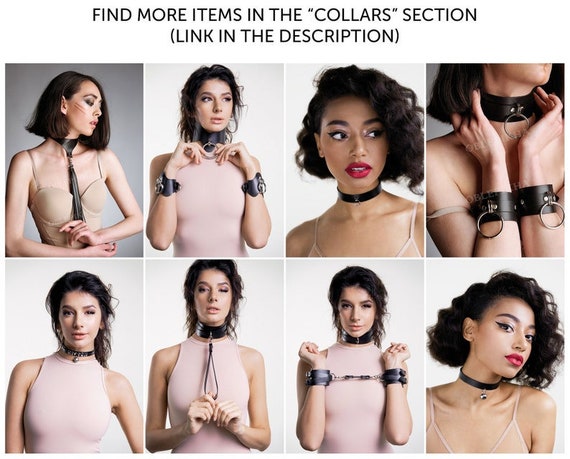 Bdsm-gear para mujeres sumisas cuello sexy cuero - Etsy España
