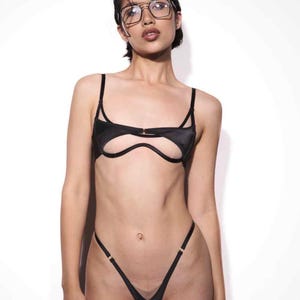 sexy dessous black Reverie Strass Mesh Quasten 2-teiliges Sexy Dessous Set Schwarz main image 0