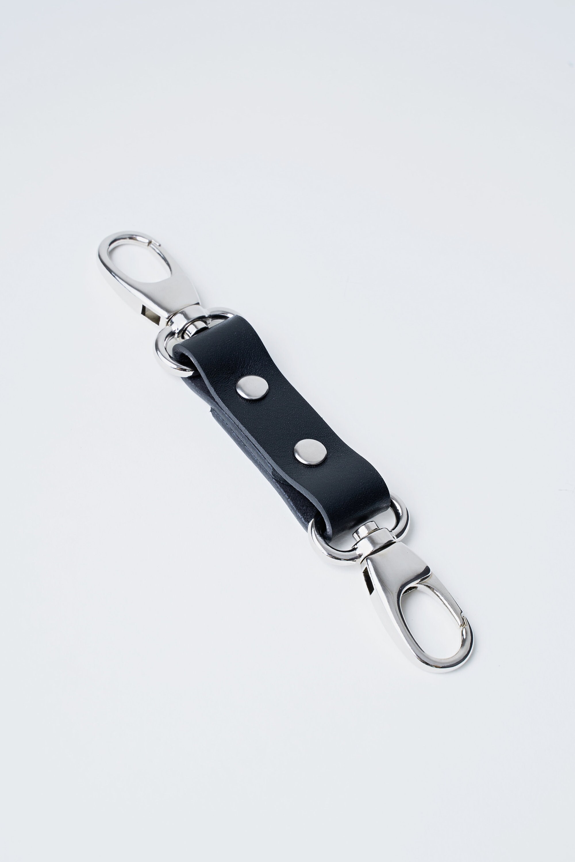 Two carabiner latch for leather cuffsDouble fixationLeather Etsy