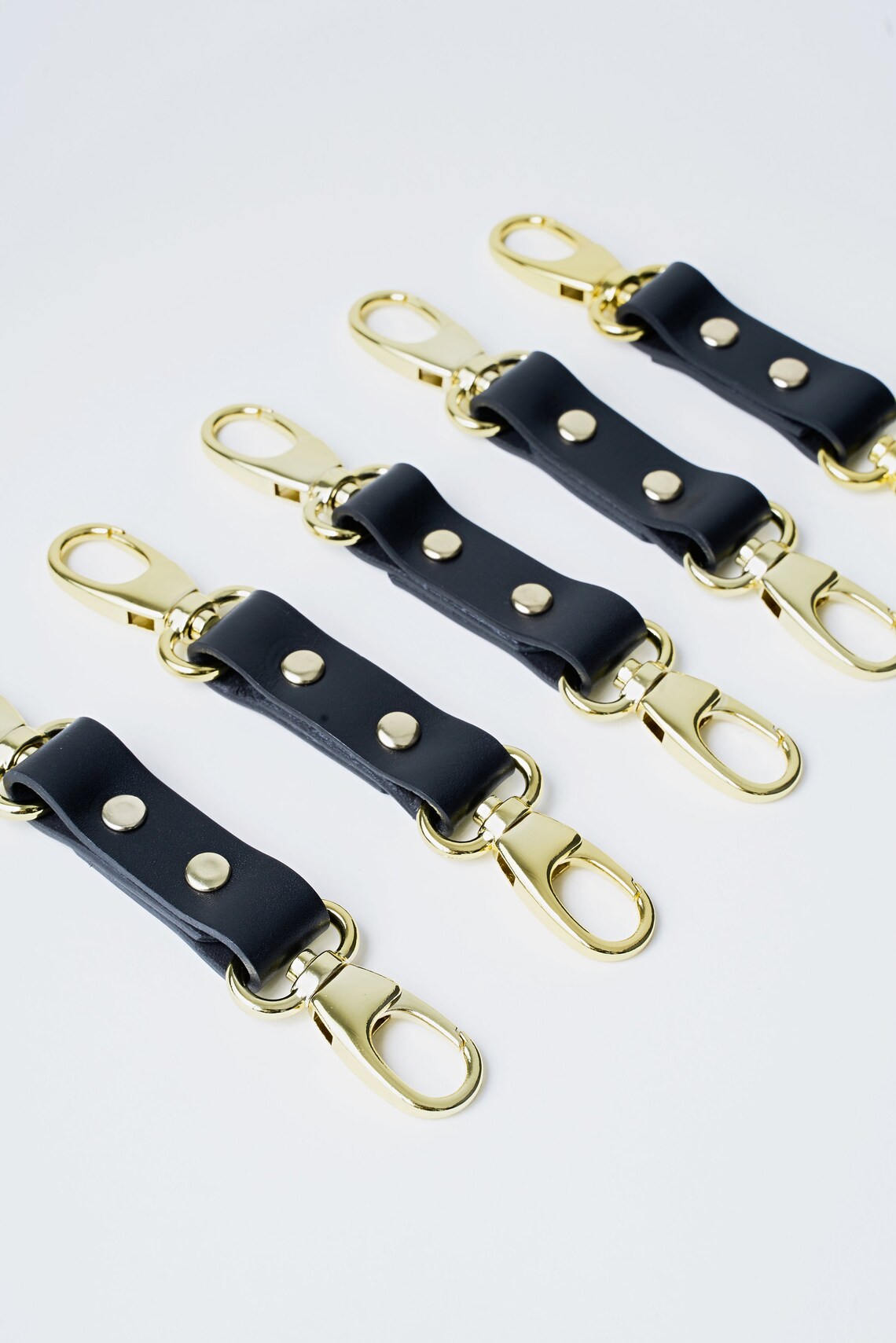 Two carabiner latch for leather cuffsDouble fixationLeather Etsy