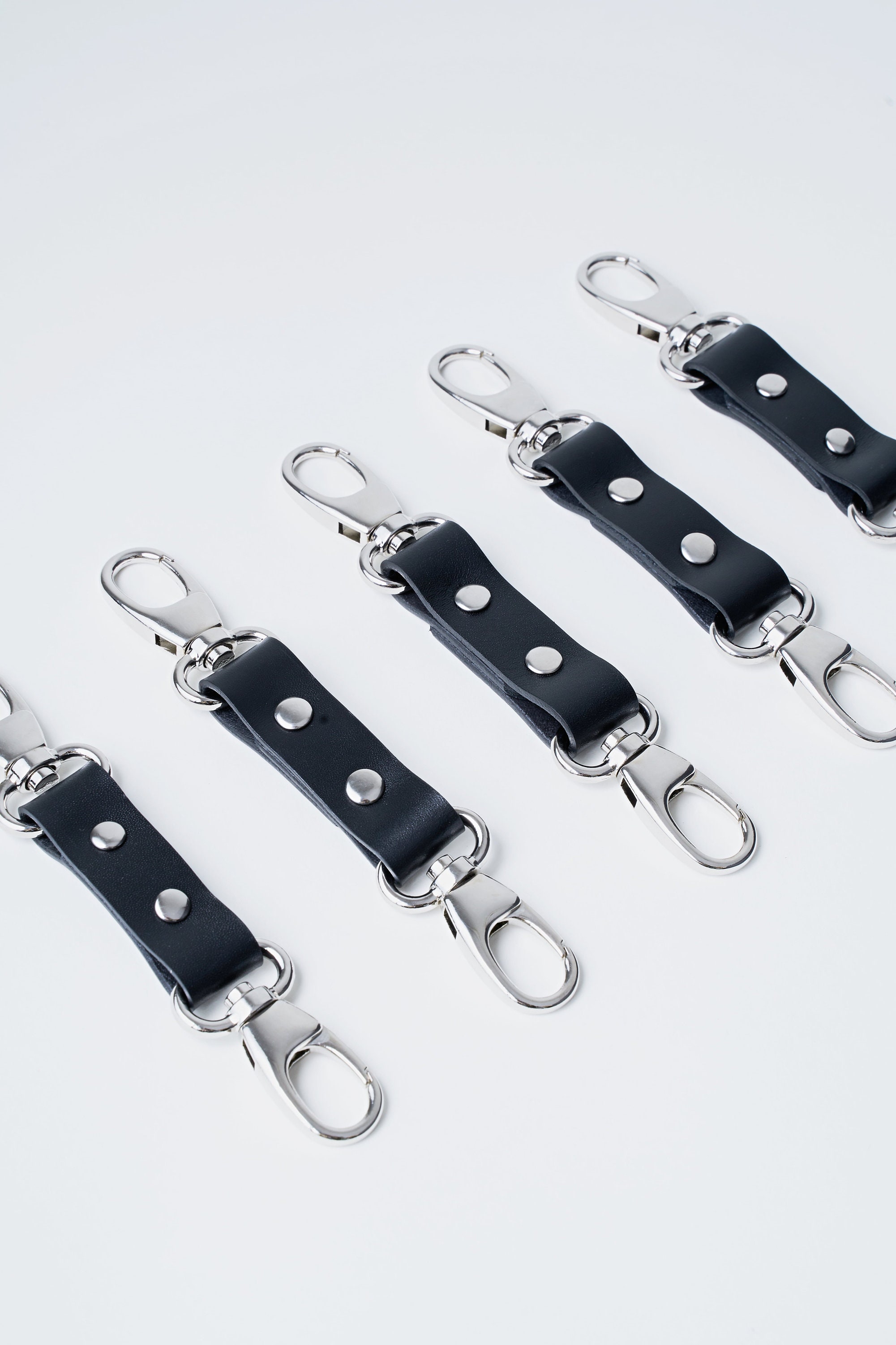 Two carabiner latch for leather cuffsDouble fixationLeather Etsy