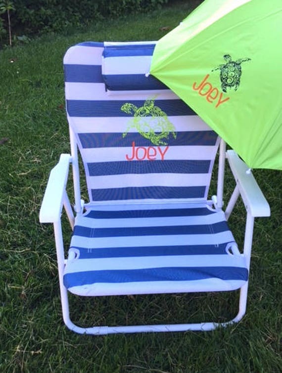 BEACH CHAIR personalized beach chair w/ carry strap Etsy