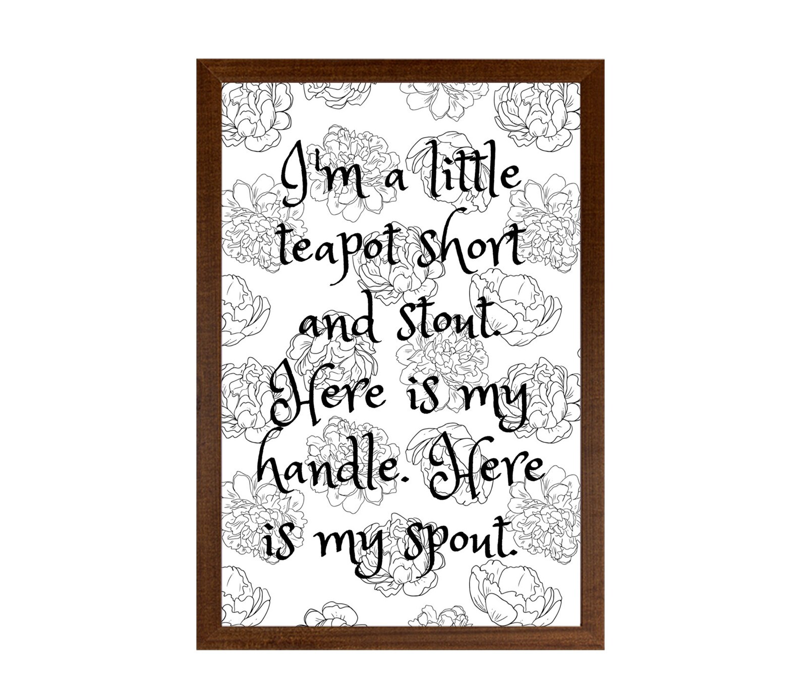 Im a Little Teapot Nursery Rhyme Print Nursery Art Digital | Etsy