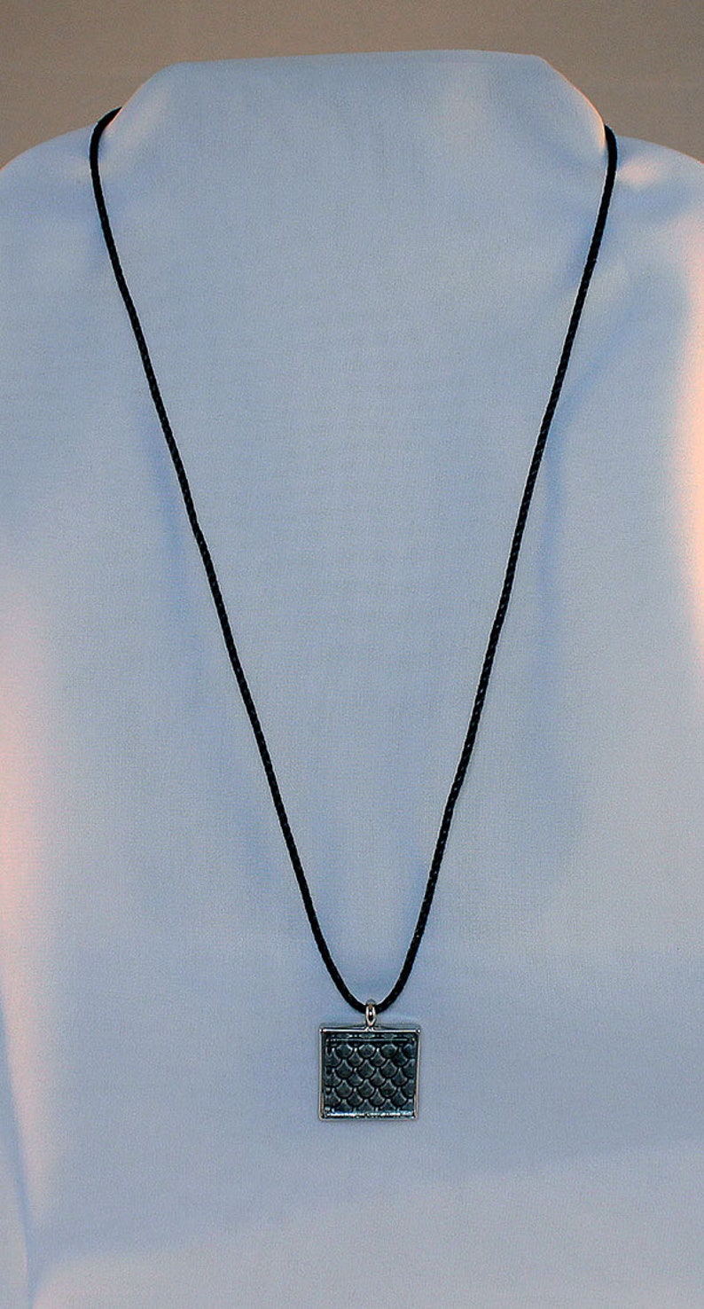 Gray Dragon Scales Gray Handcrafted Glass Dragon Scale Necklace Dragon Scales Glass Dragon Scales Necklace 13-008A