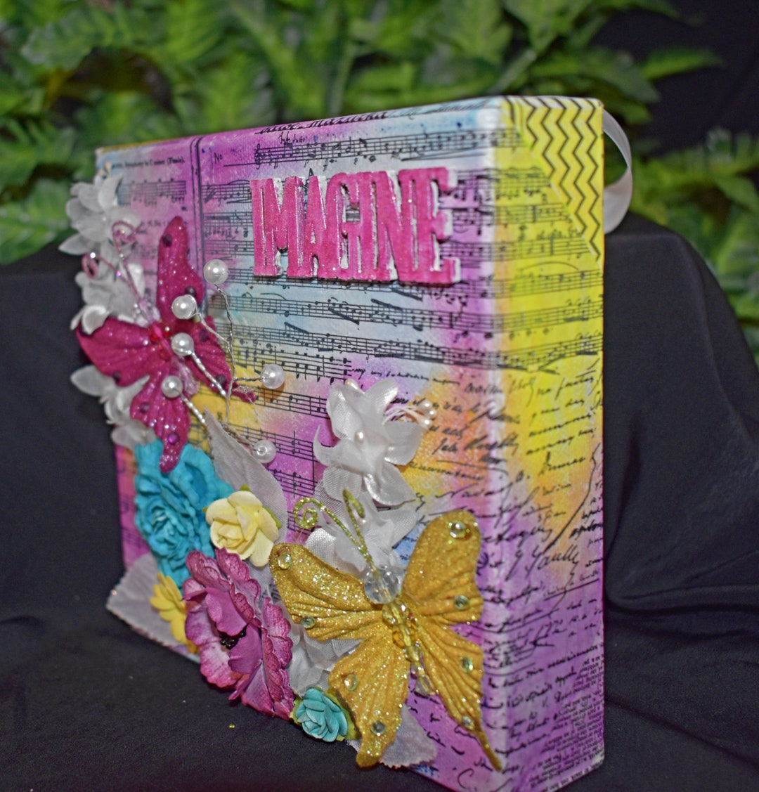 6 X 6 Handmade Mixed Media Canvas Handmade Flower Canvas Imagine Canvas