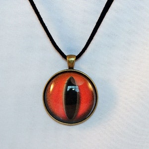 Large Red Handcrafted Glass Dragon Eye Necklace Large Red Dragon Eye Dragon Eye Necklace Glass Dragon Necklace 13-004B image 1