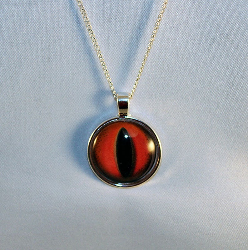 Red Handcrafted Glass Dragon Eye Necklace Red Dragon Eye Dragon Eye Necklace Glass Dragon Necklace 13-001E image 1