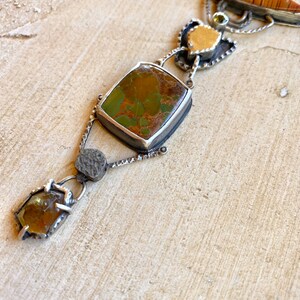 Autumn Essence Mixed Metal, Multi-stone Long and Short Statement Necklace.